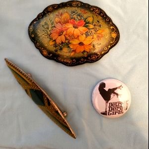 Pins! Hand painted, vintage, and derby